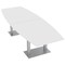 Skutchi Designs Boat Shaped 10 Person Conference Room Table, 46" W, 10 ft L, 29" H, White HAR-BOT-46X119-DOU-XD09 - alternate 1